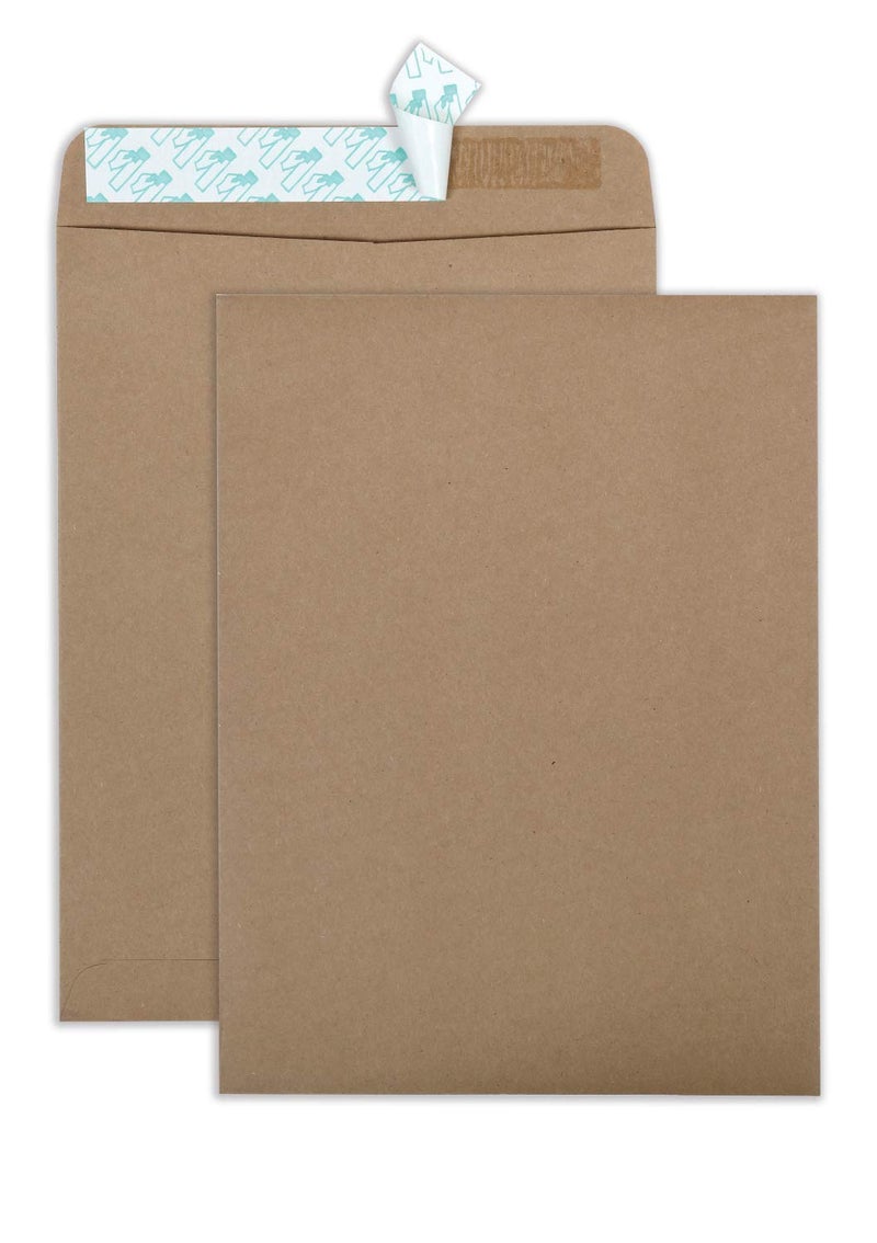 Quality Park 9 x 12 Catalog Mailing Envelopes, Redi-Strip Self Seal Closure, 24 lb. Recycled Kraft Brown Envelopes,100 per Box (QUA44511) - Image 3